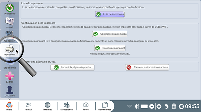 configuración de impresoras