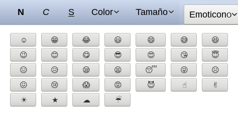 menu emoticono