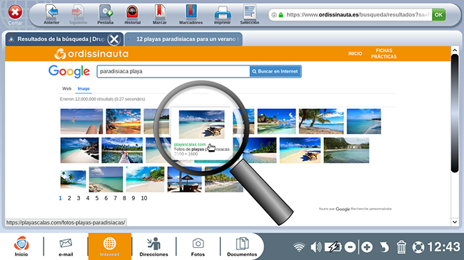 Busque la foto deseada en Internet.