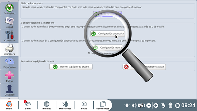 Configuración automática