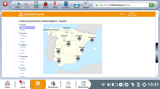 previsión para el conjunto de espana