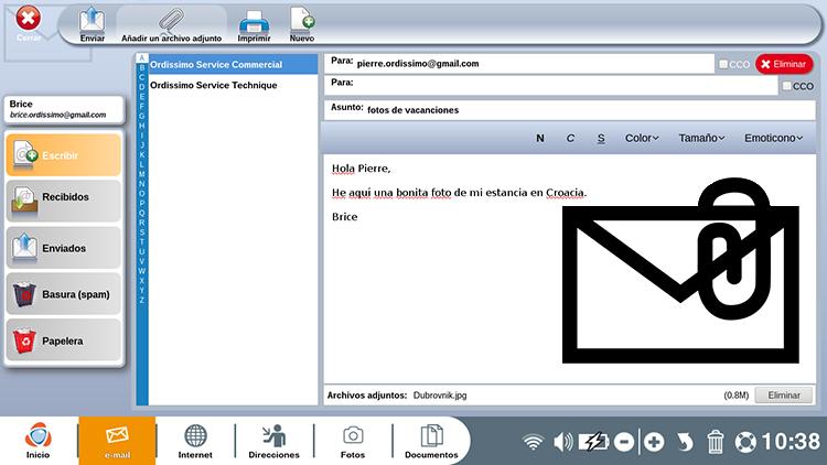 Inconveniencia Injusto Nube Cómo enviar un correo electrónico con un archivo adjunto - Fichas prácticas  (Ordissimo v4) | Ordissinaute